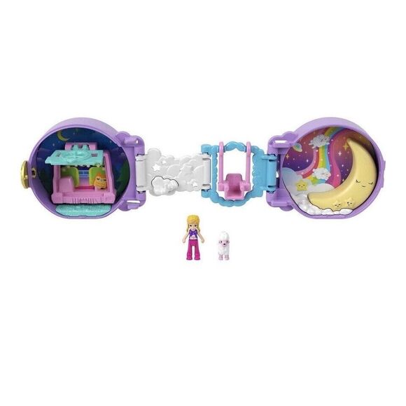 2022 Mattel Polly Pocket Pajama Party Sleepy Pets Compact - Sheep compact - Picture 5 of 5